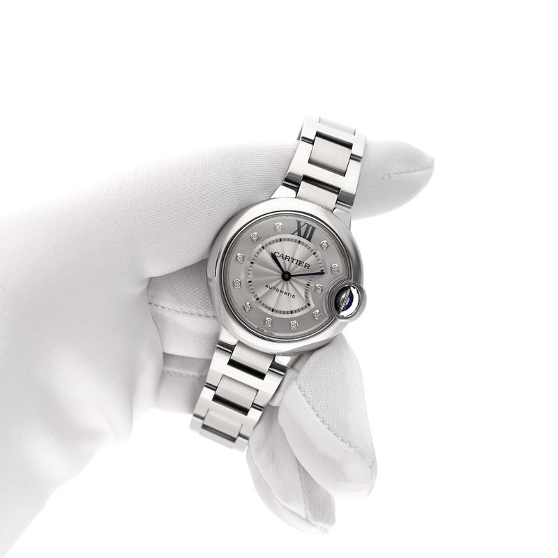 Image 9 of Cartier Ballon Bleu 33mm 3489 / W4BB0021; Automatic women's watch with diamonds