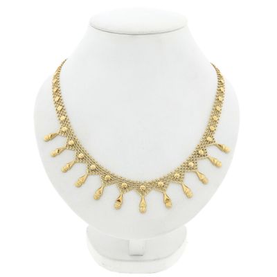 Image 1 of 14 Karat Gold Gallery Wire Link Necklace; 44 cm