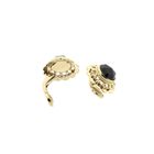 Image 4 of Antique gold clip-on earrings with garnet