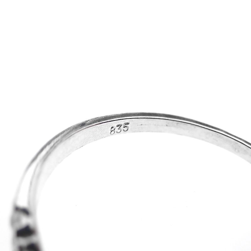 Image 6 of Silver women's ring with zirconia | V-shape