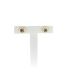 Image 1 of Gold stud earrings with topaz