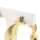 Image 4 of Gold spiral hoop earrings; Ø 45 mm