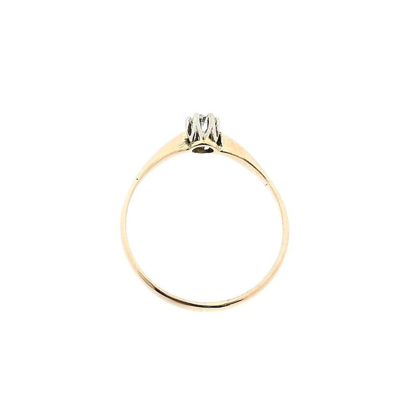 Image 5 of Rose gold solitaire ring with diamond; 0.05 ct.