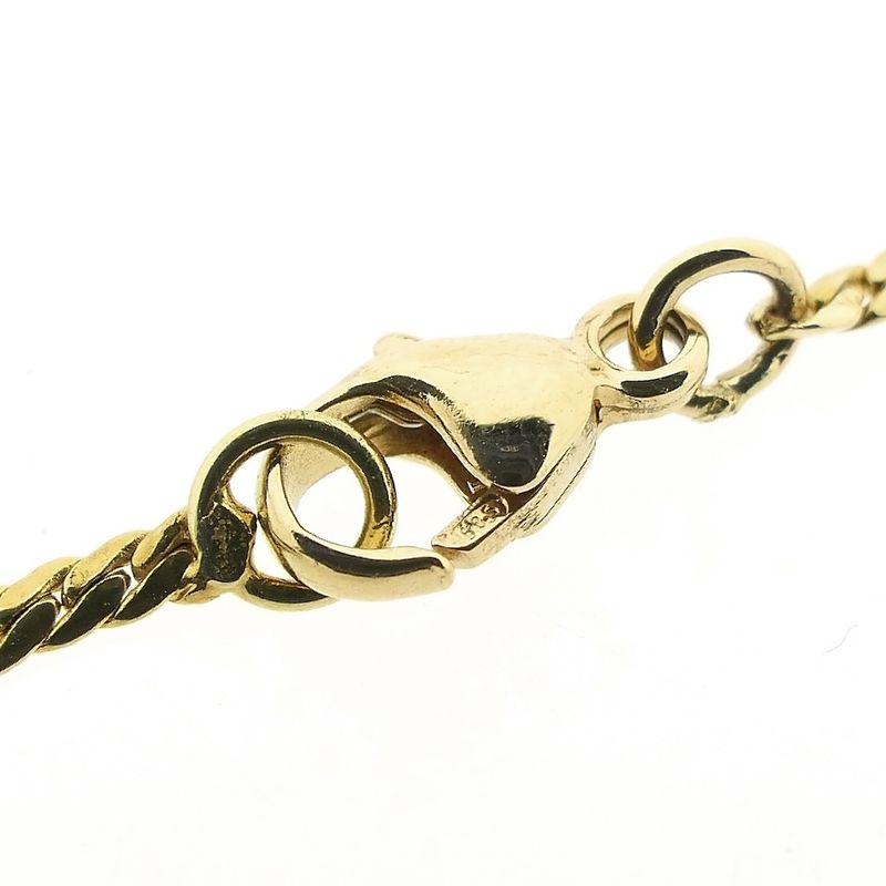 Image 7 of Gold necklace with a fixed pendant and diamond; 0.01 ct. | 42 cm