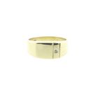 Image 3 of Gold signet ring with diamond; 0.005 ct. | Men's
