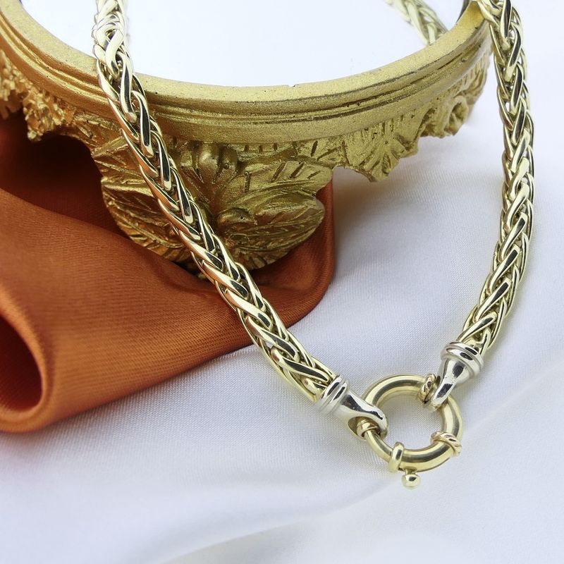 Image 7 of Gold necklace with foxtail link | 45 cm