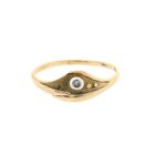 Image 3 of Gold ring with diamond; 0.01 ct.