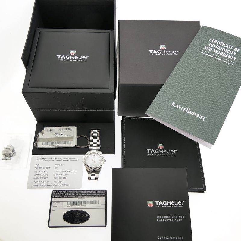 Image 14 of Tag Heuer Aquaracer WAF1313; Ladies watch with diamonds