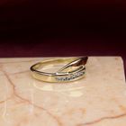 Image 2 of Gold ring with diamonds; 0.14 ct.