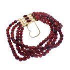 Image 5 of Antique glass bead bracelet with gold clasp