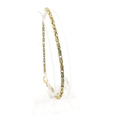 Image 1 of Gold square king's link bracelet | 23 cm