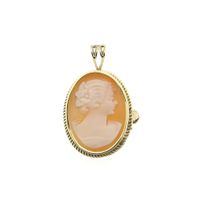 Gold brooch/pendant with cameo