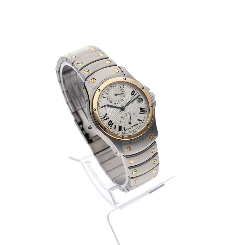 Image 3 of Cartier Santos Ronde Aviator '150 Years Limited Edition' W20038R3; Automatic watch with GMT