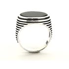 Image 4 of Silver signet ring with onyx stone