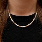 Image 1 of Two-tone gold fantasy link necklace