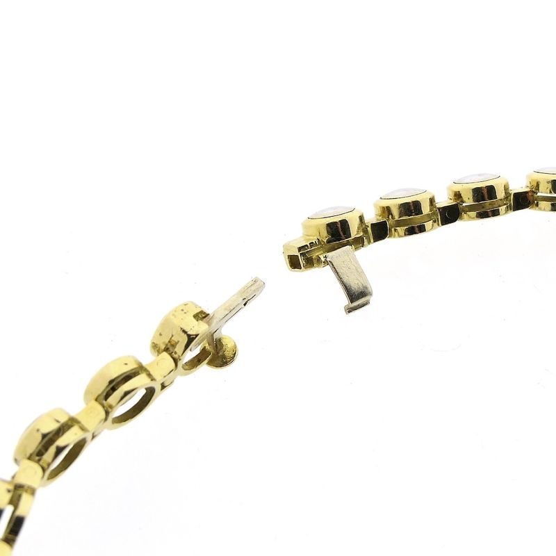 Image 9 of Two-tone gold tennis necklace with diamonds