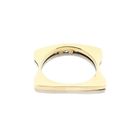 Afbeelding 7 van Bicolor gouden abstracte rijring met diamanten; 0,10 ct.