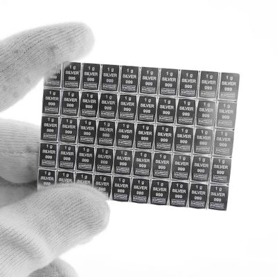 Image 2 of 50 x 1 gram silver bar; CombiBar 999 fine silver; Valcambi