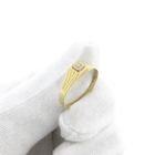 Image 9 of Gold solitaire ring with diamond; 0.025 ct.