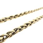 Image 4 of Gold braided chain; Foxtail link | 47 cm