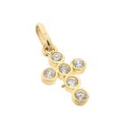 Image 4 of Gold cross pendant with zirconia