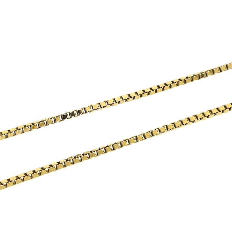 Image 6 of Golden Venetian link chain with flowers | 40 cm