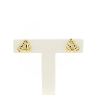 Image 1 of Gold stud earrings with zirconia