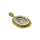 Image 3 of Antique two-tone gold pendant with enamel portrait
