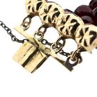 Image 5 of Antique Garnet Bead Bracelet with Gold Clasp