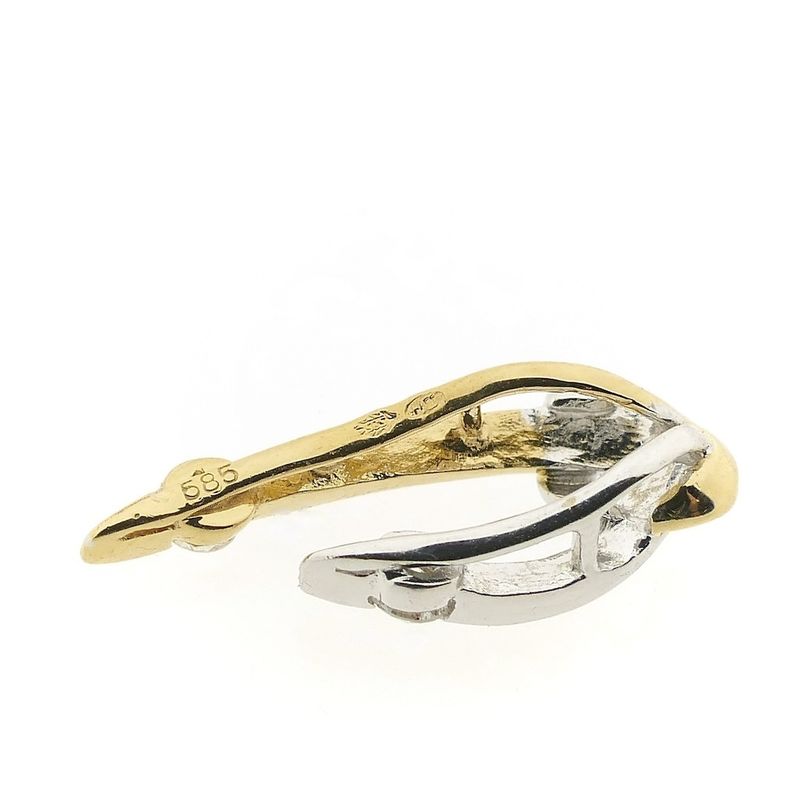 Image 7 of Two-tone gold pendant with diamond | 0.12 ct.