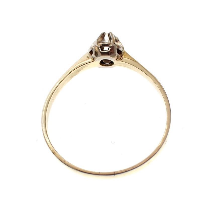 Image 7 of Gold solitaire ring with diamond 0.09 ct.