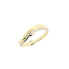 Image 1 of Two-tone gold solitaire ring with diamond | 0.005 ct.