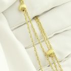 Image 8 of Golden twisted link chain with balls.