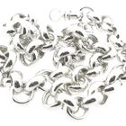 Image 7 of Silver robust jasseron link chain | 44 cm