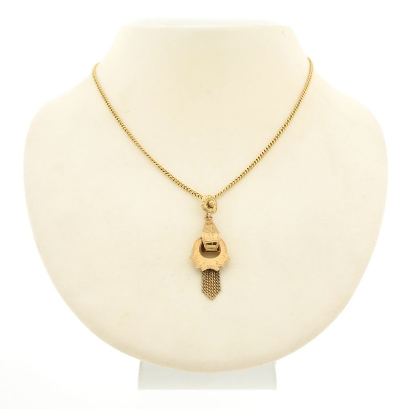 Image 4 of Gold pendant with quartz