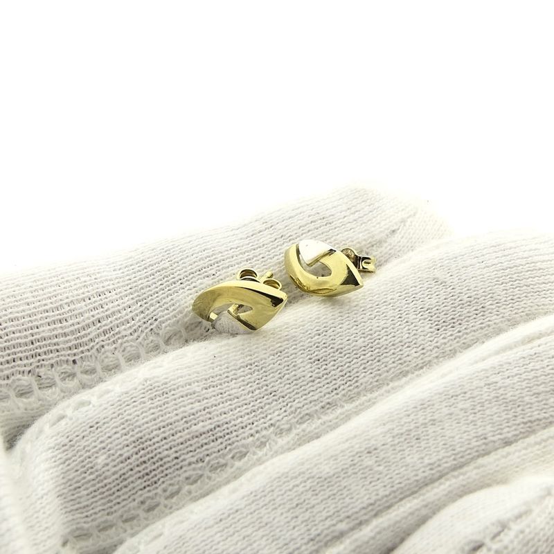 Image 4 of Two-tone gold stud earrings