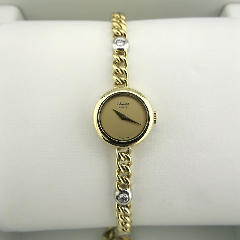 Image 16 of Chopard Geneva Cocktail Watch 3707; Vintage 18k gold women's watch with diamonds
