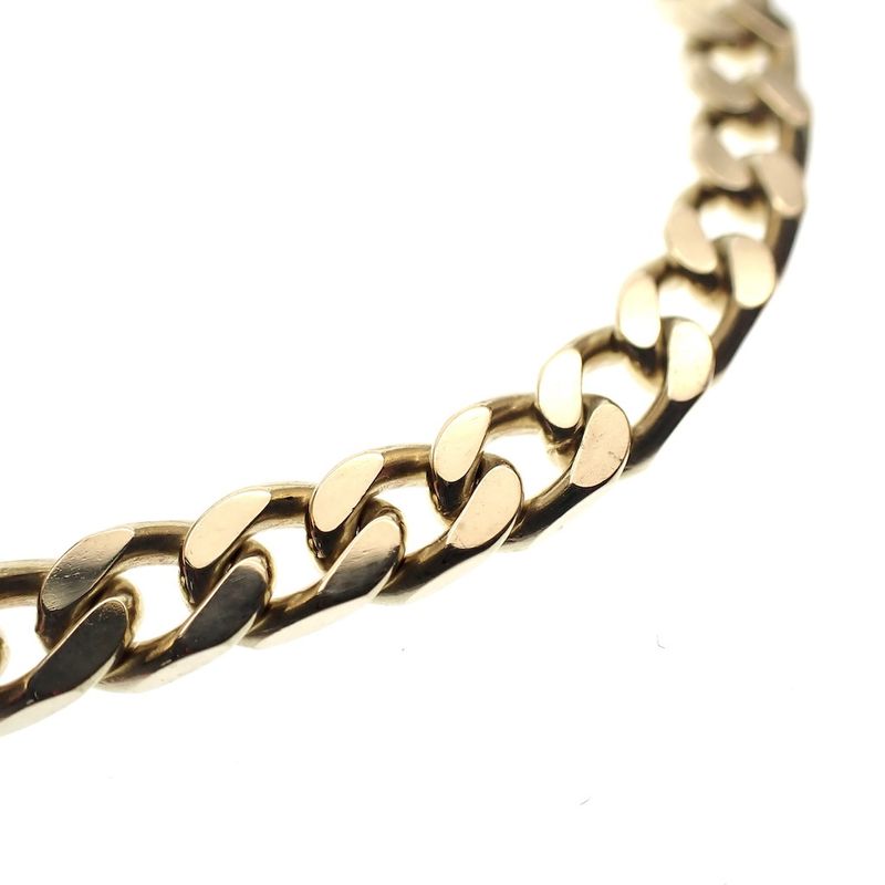 Image 3 of Gold flat gourmet link bracelet | 20 cm