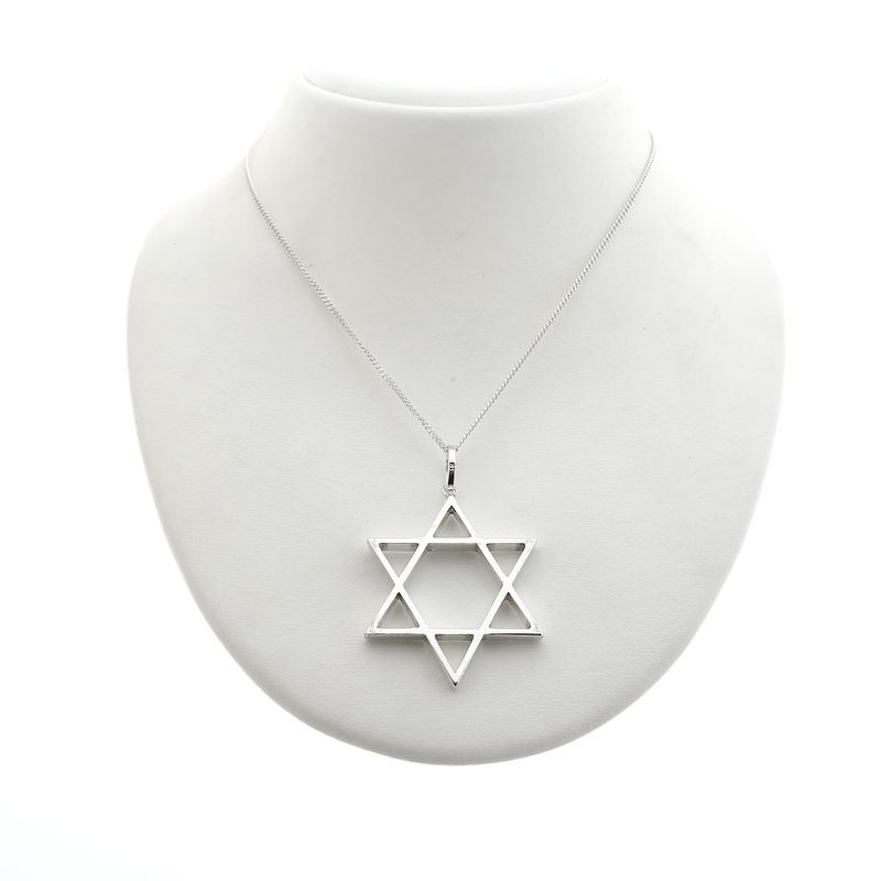 Image 3 of Silver Star of David Pendant | Large
