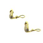 Image 5 of Gold clip-on earrings with sapphires and diamonds; Approx. 1.00 ct.