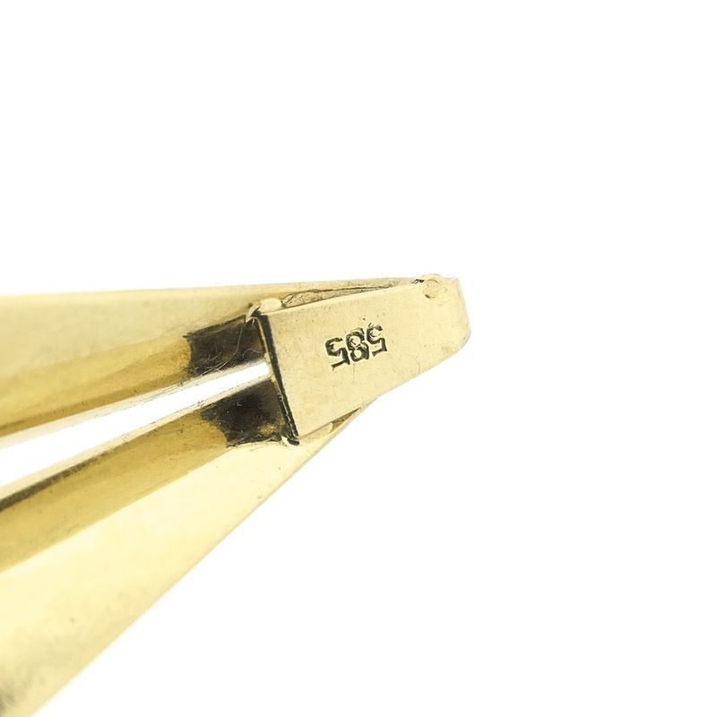 Image 3 of Gold abstract pendant with cultured pearl