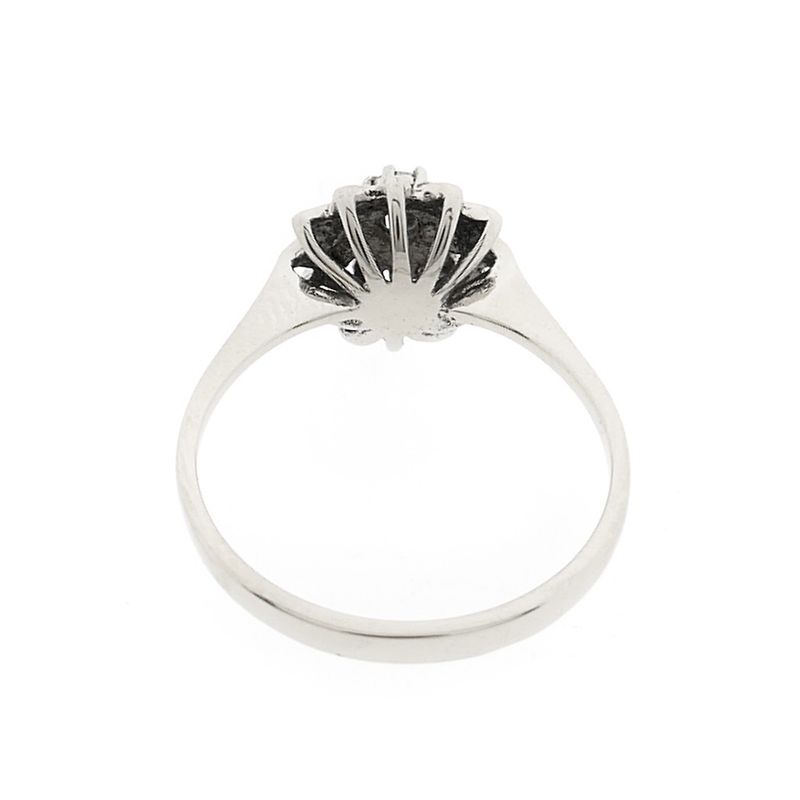 Image 5 of White gold entourage ring with zirconia