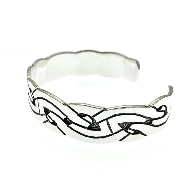 Image 3 of Silver tribal slave bracelet | Ø 62 mm