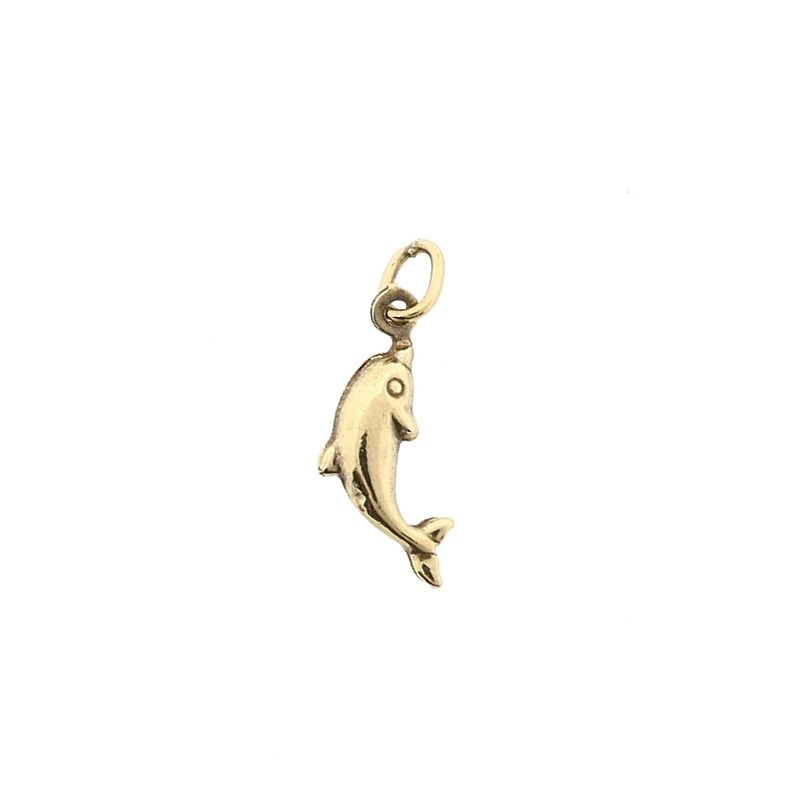 Afbeelding 6 van Gouden hanger van een dolfijn