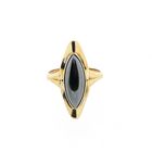 Afbeelding 3 van Gouden ring met hematiet
