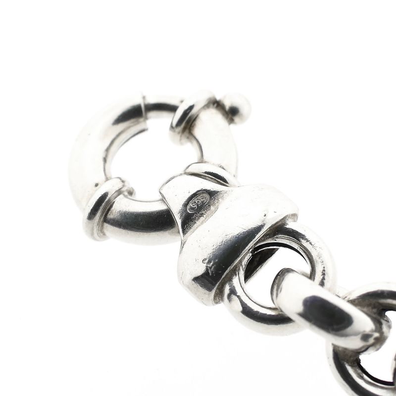 Afbeelding 6 van Zilveren jasseronschakel armband | 21 cm 