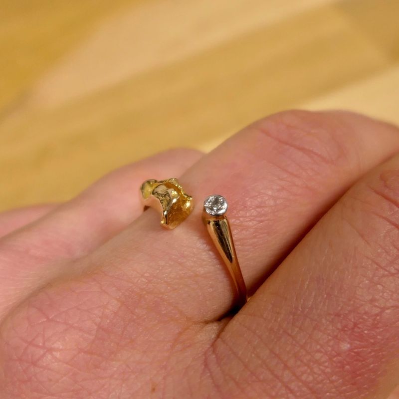 Image 10 of Lapponia gold Timanttikaivo-sormus ring with diamond; 0.02 ct.