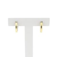 Two-tone gold hoop earrings | Ø 14.5 mm