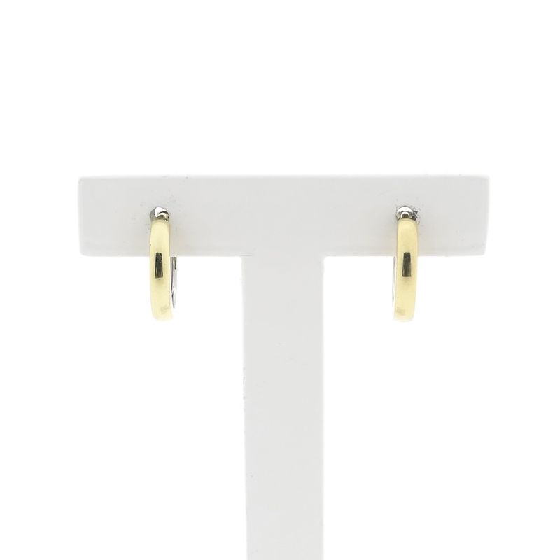 Image 1 of Two-tone gold hoop earrings | Ø 14.5 mm