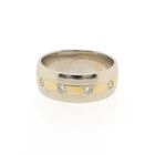 Image 5 of Two-tone gold ring with 0.16 ct diamonds.